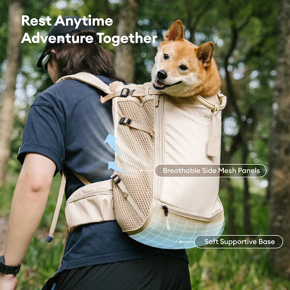 Dog Carrier Backpack for Travel and Bike Rides
