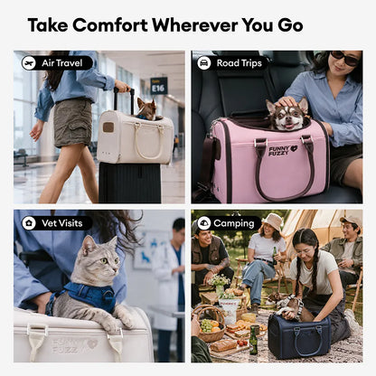 Airline-Style Soft Sided Pet Carrier for Cats and Dogs