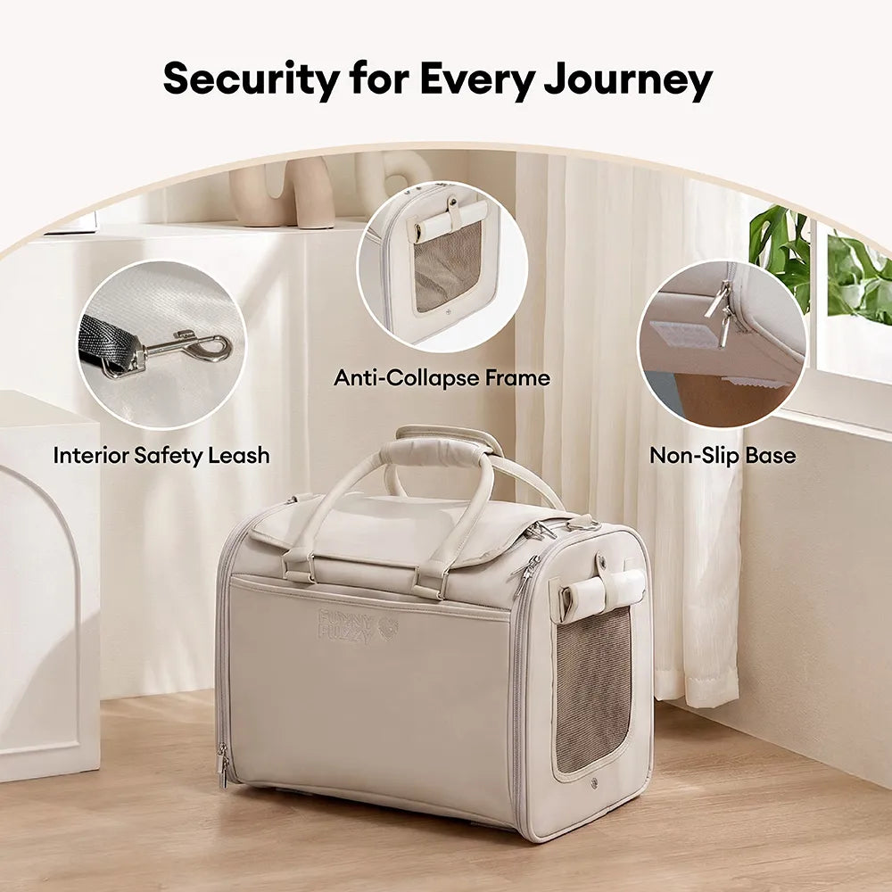 Airline-Style Soft Sided Pet Carrier for Cats and Dogs Pink