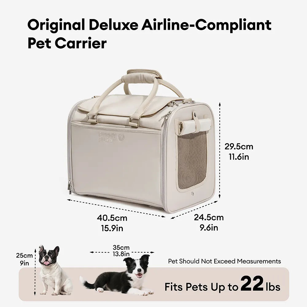 Airline-Style Soft Sided Pet Carrier for Cats and Dogs