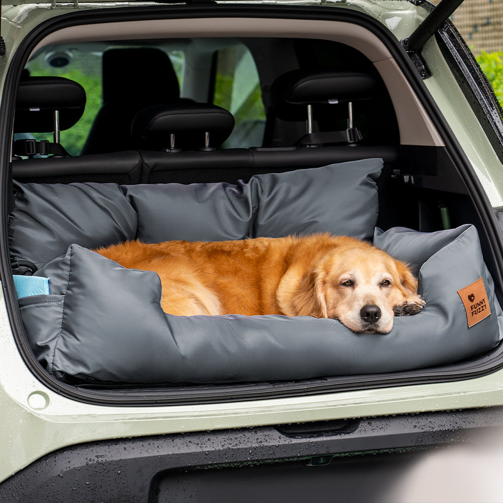 Bolster Dog Back Seat Bed for Medium and Large Dogs Basic-Black JUMBO