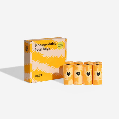 Lemon Scented Recycled Dog Poop Bags 1 Poop Bag Set(Total 120 count)