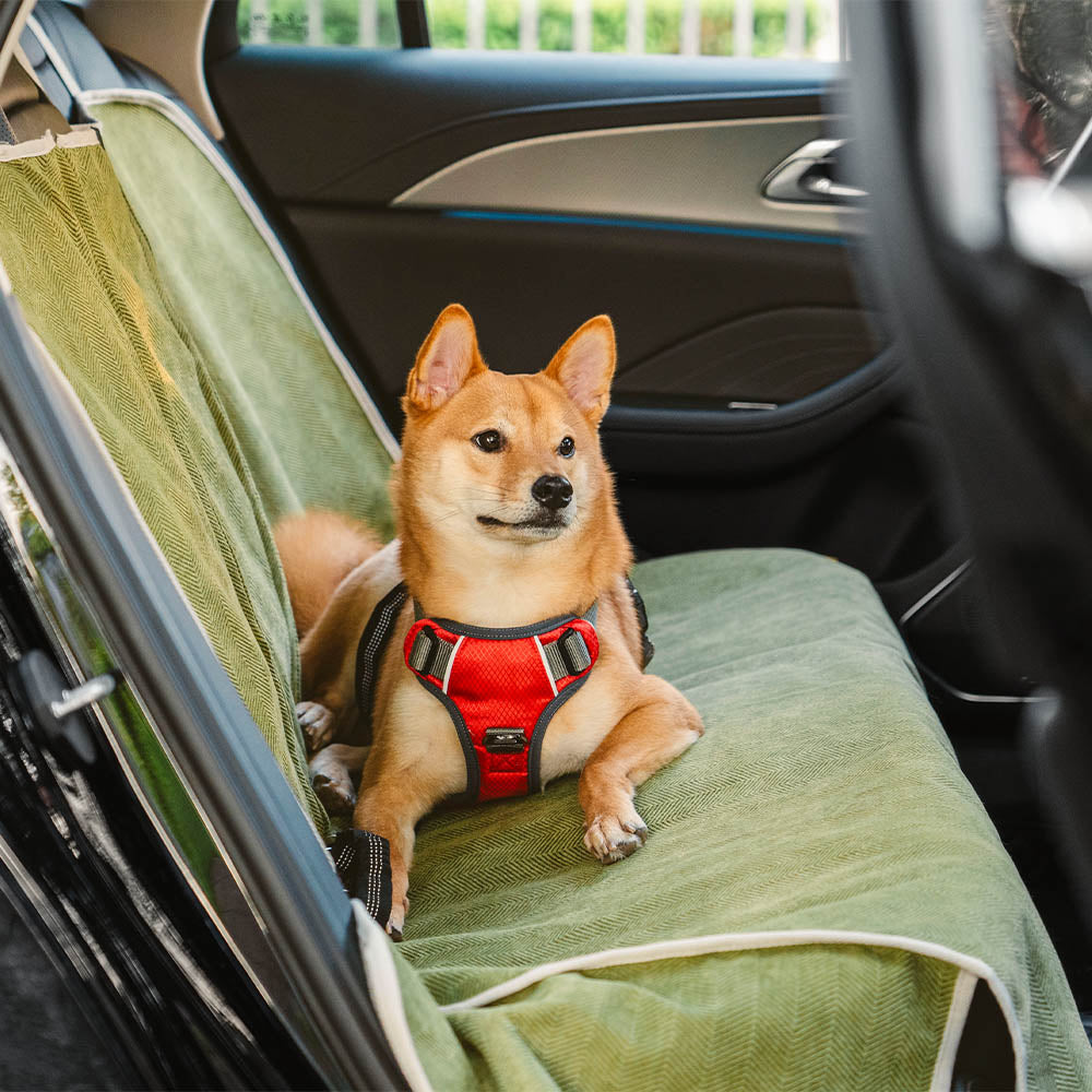 Waterproof Soft Dog Car Seat Protector Cover Gray-Back Seat -XL