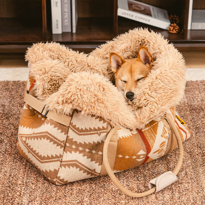 Reversible Pet Carrier and Dog Snuggle Sleeping Bag Green S
