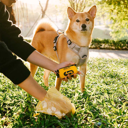 Waterproof Leash-Attach Poop Bag Dispenser Orange