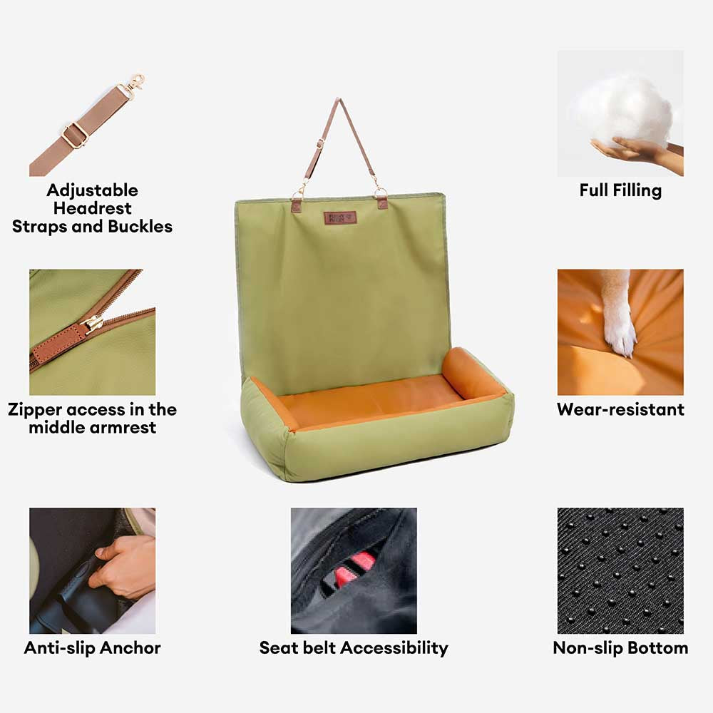 Waterproof Anti-Slip Dog Car Seat Cover Gray-Standard