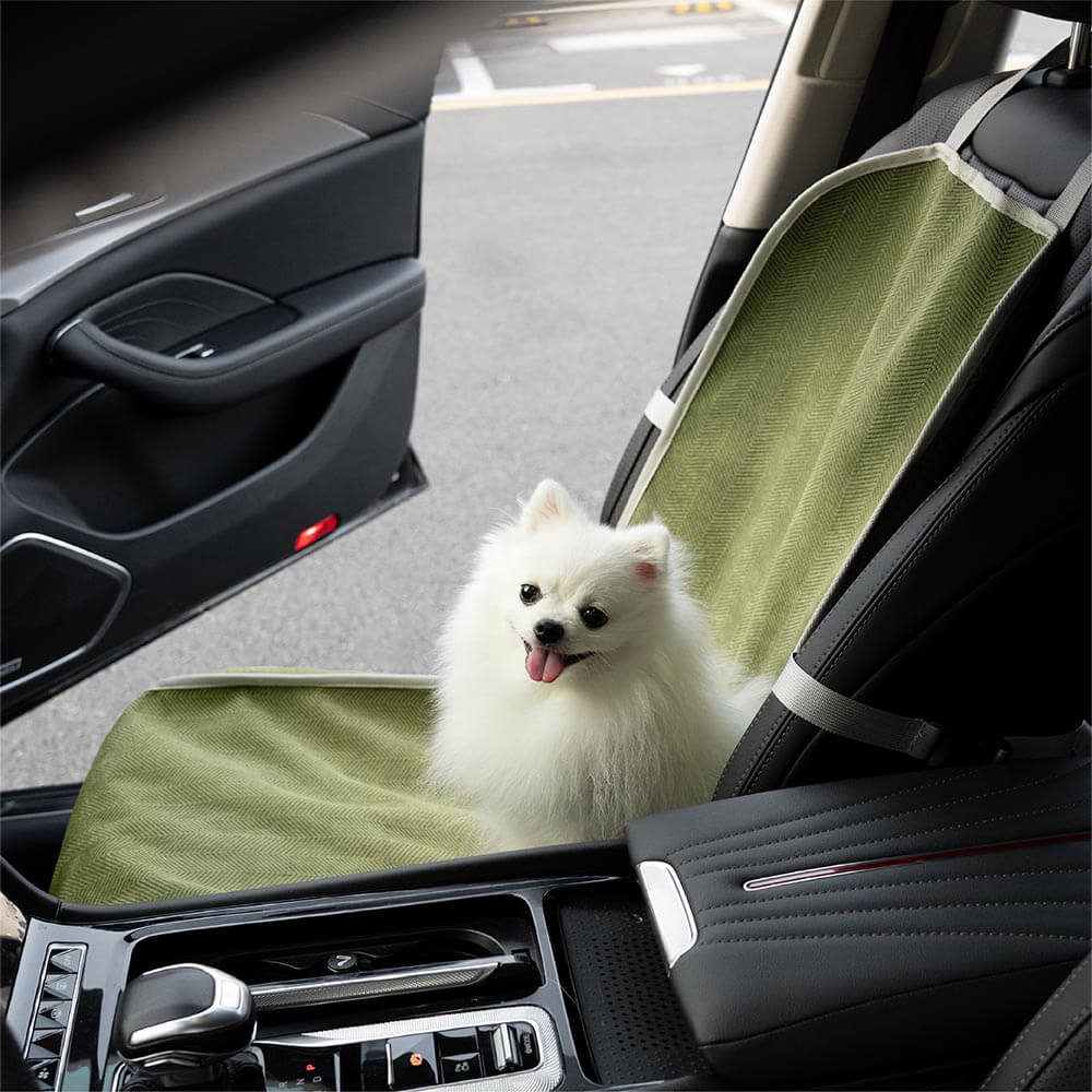 Waterproof Soft Dog Car Seat Protector Cover Greyish Blue-Back Seat