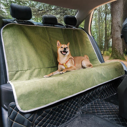 Waterproof Soft Dog Car Seat Protector Cover Green-Back Seat