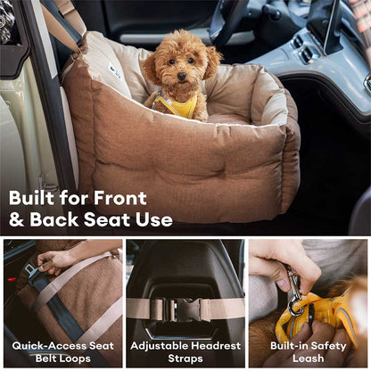 Waterproof Elevated ISOFIX Dog Car Seat Bed