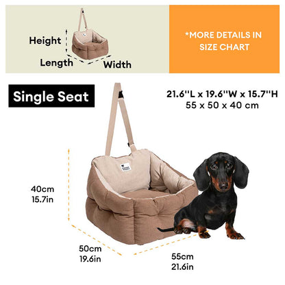 Waterproof Elevated ISOFIX Dog Car Seat Bed