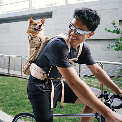 Dog Carrier Backpack for Travel and Bike Rides