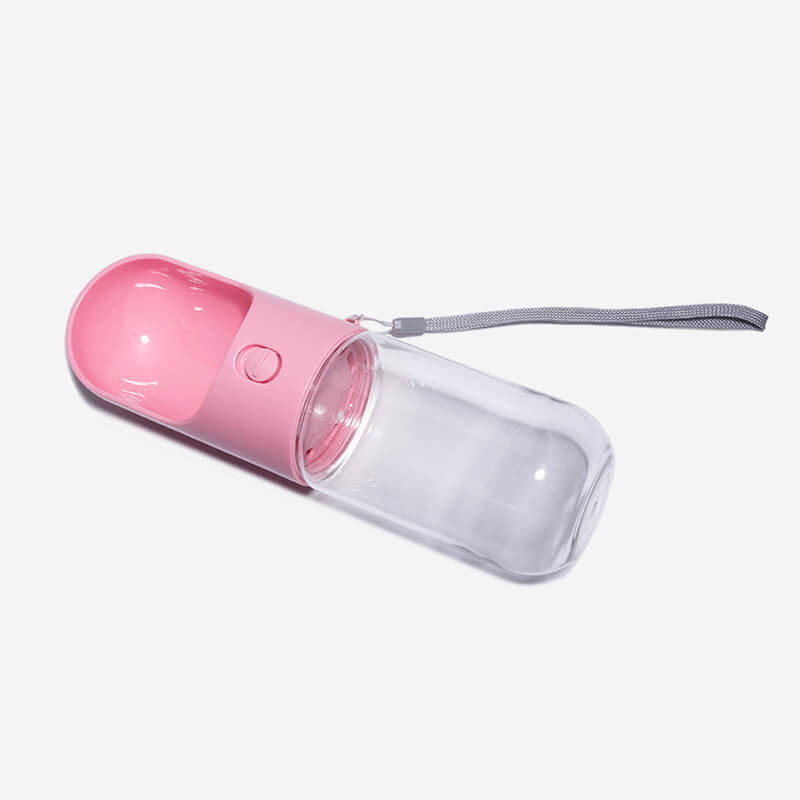 Portable Outdoor Dog Water Bottle Pink