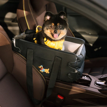 Waterproof Faux Leather Center Console Pet Car Seat