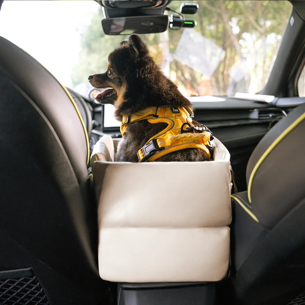Waterproof Faux Leather Center Console Pet Car Seat