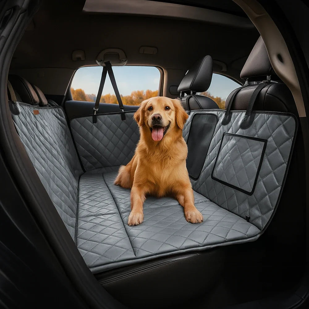 Faux Leather Waterproof Dog Car Seat Cover Hammock