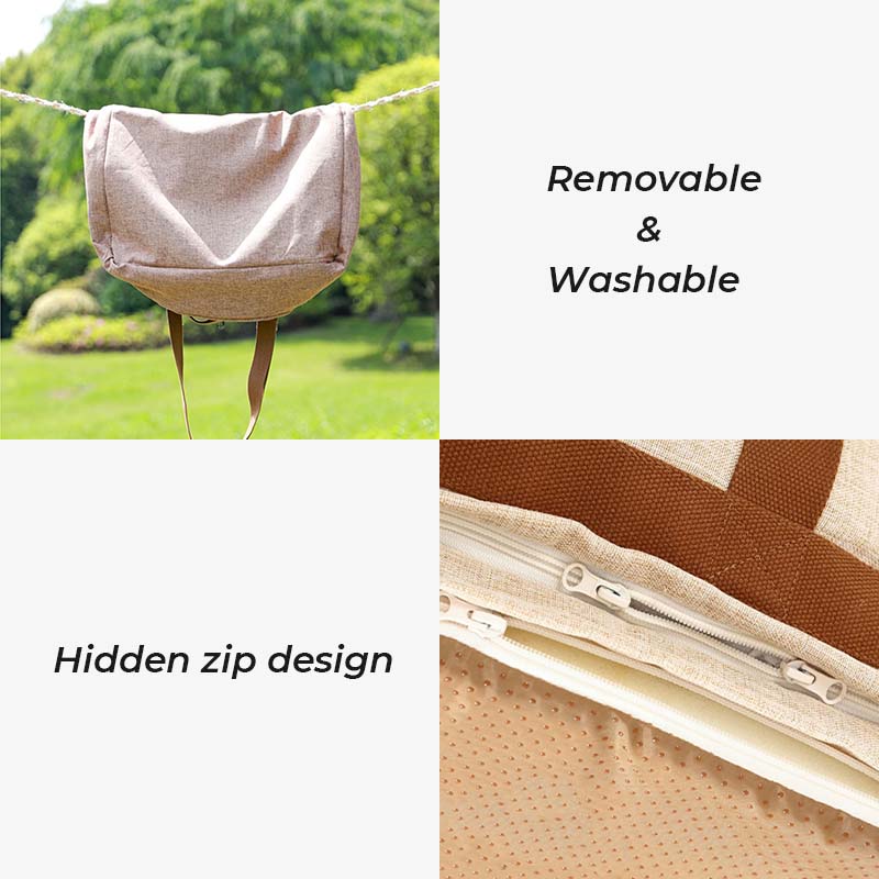 Light Coffee Waterproof Dog Car Seat Bed