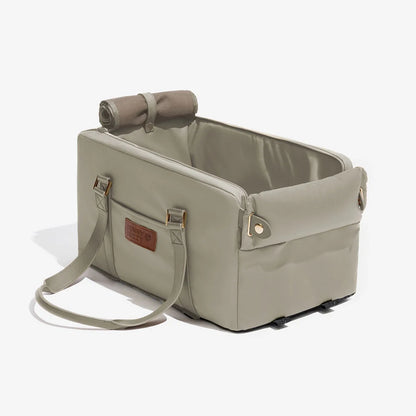 Faux Leather Center Console Pet Car Seat and Carrier