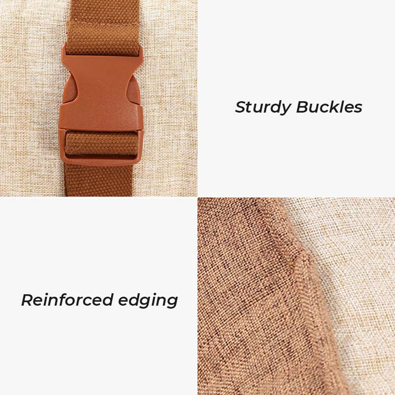 Light Coffee Waterproof Dog Car Seat Bed