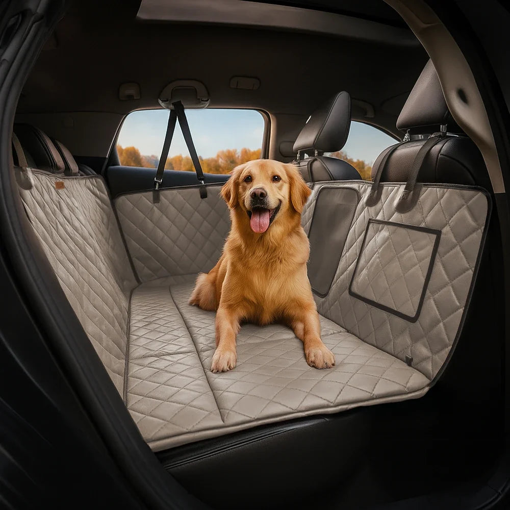 Faux Leather Waterproof Dog Car Seat Cover Hammock