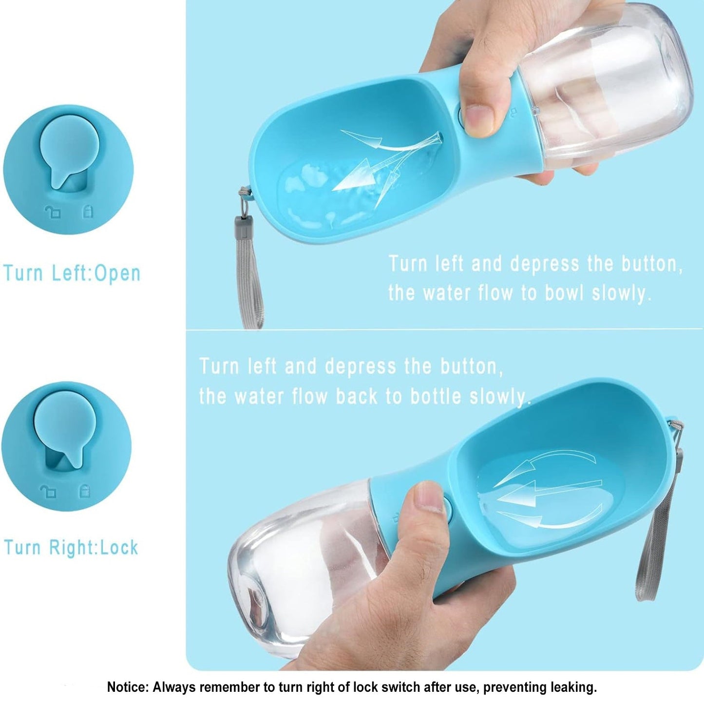 3-in-1 Portable Dog Walking Water Bottle
