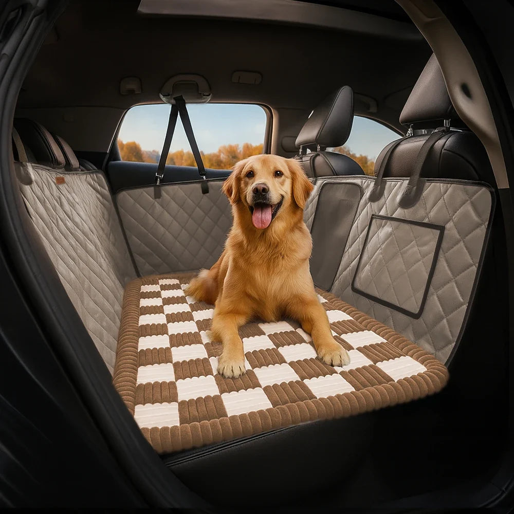 Faux Leather Waterproof Dog Car Seat Cover Hammock
