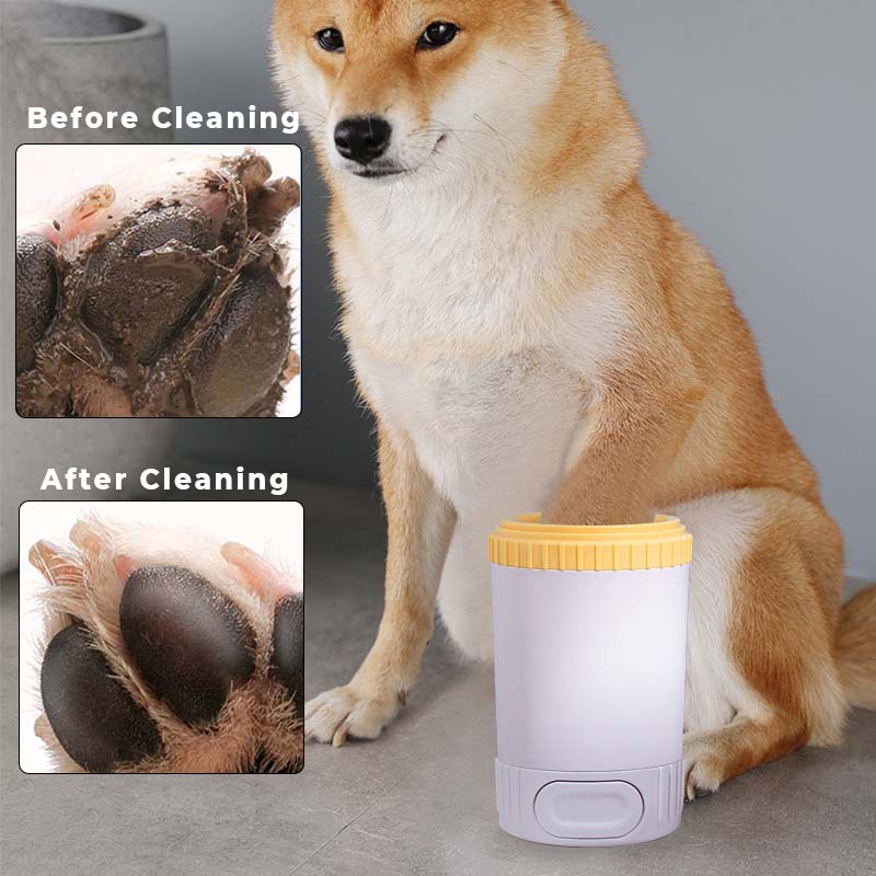 Portable Dog Paw Cleaner Cup Pink
