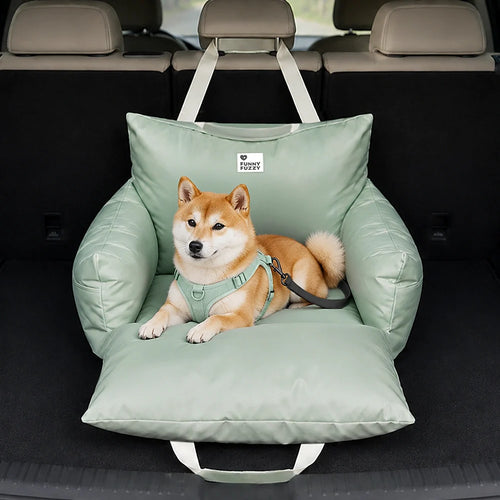 Waterproof Dog Car Seat Bed for Road Trips Charcoal grey Single Seat