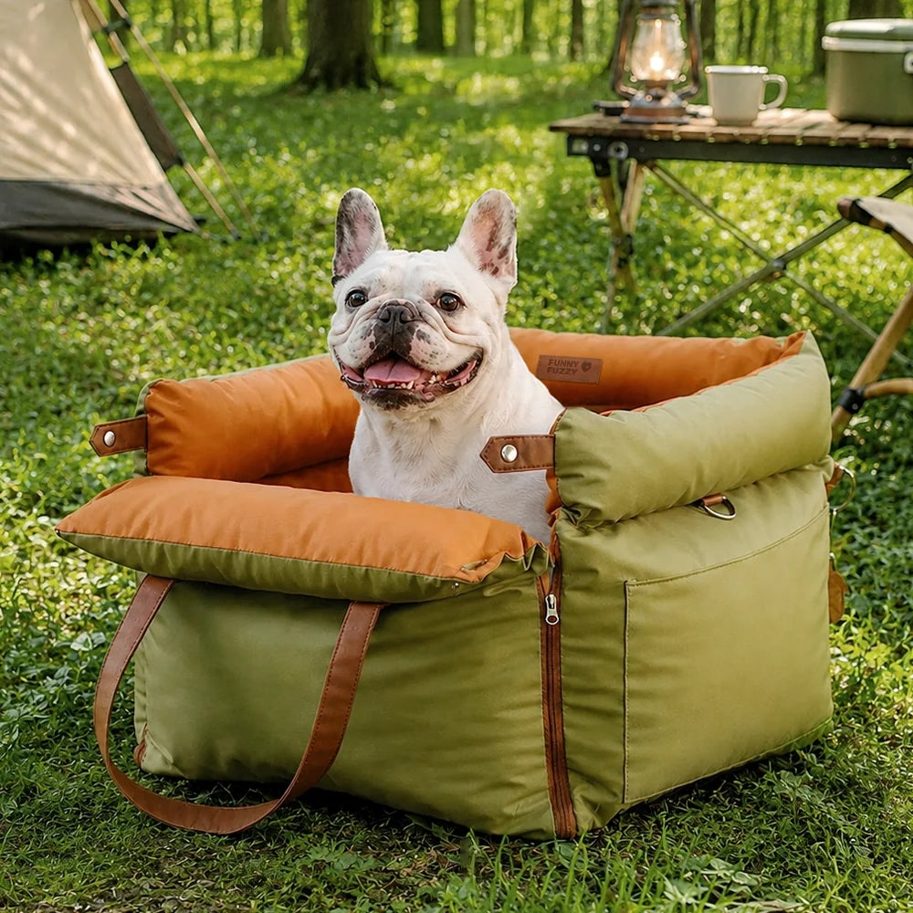 Portable Dog Car Booster Bed Grey Standard