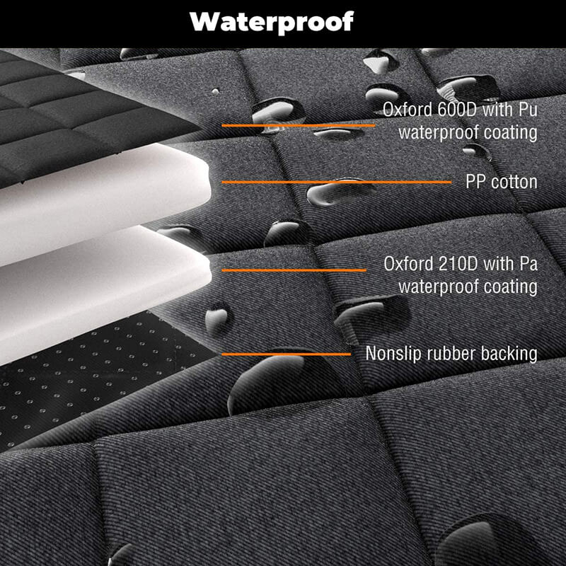 Convertible Dog Bed Car Seat Cover Super Waterproof Charcoal grey X-Large