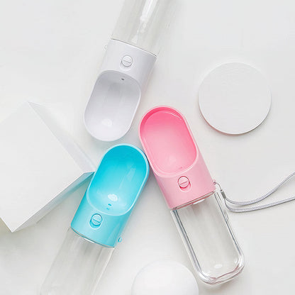 Portable Outdoor Dog Water Bottle White
