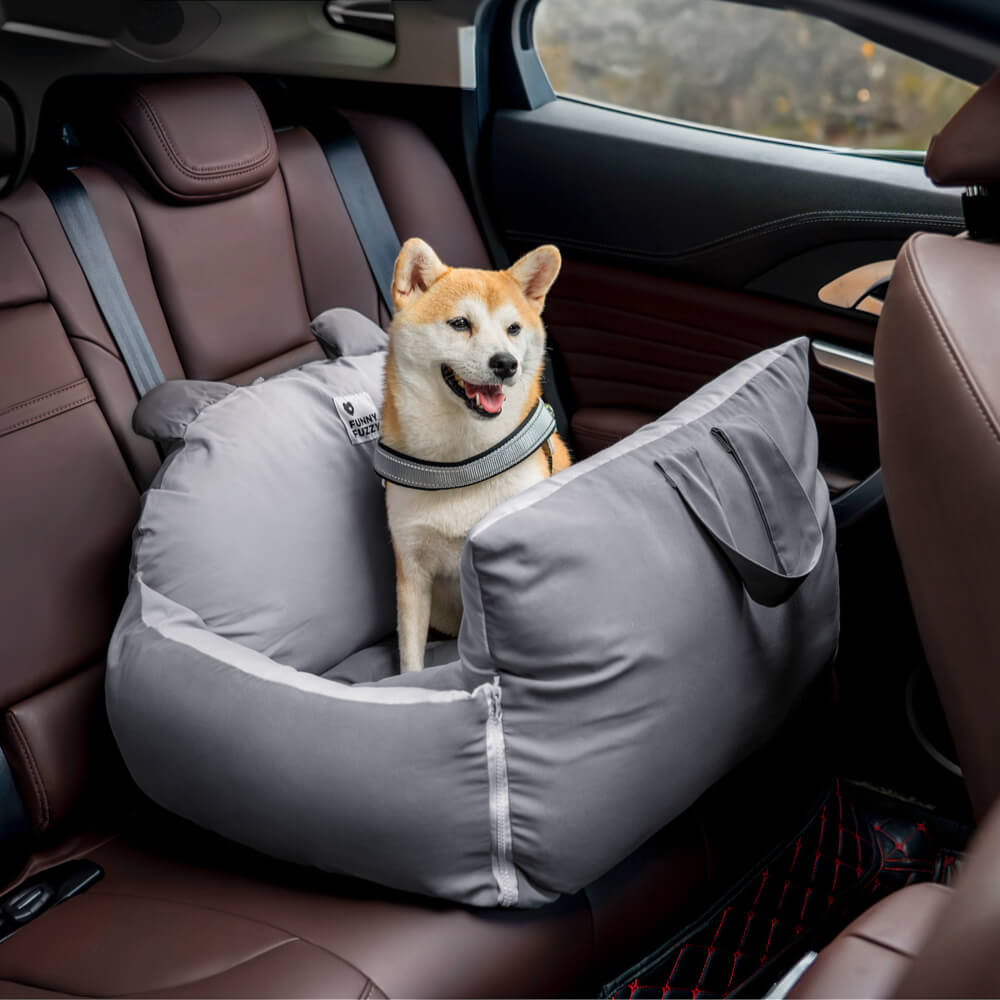 Bear Ear Bolster Dog Car Seat Bed
