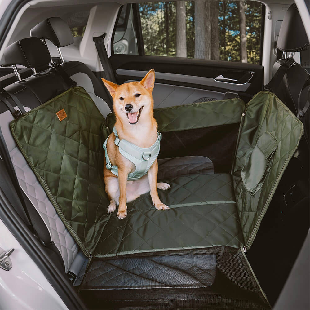 Waterproof Dog Back Seat Extender Travel Bed