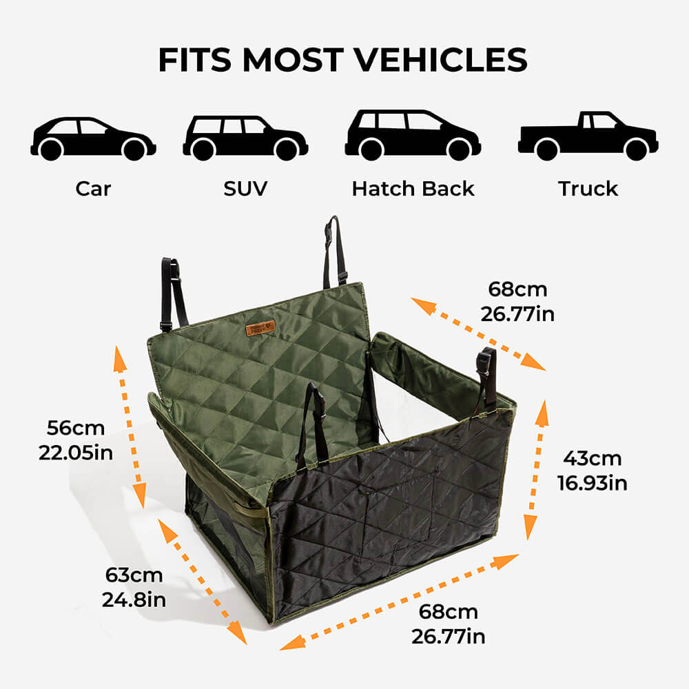 Waterproof Dog Back Seat Extender Travel Bed