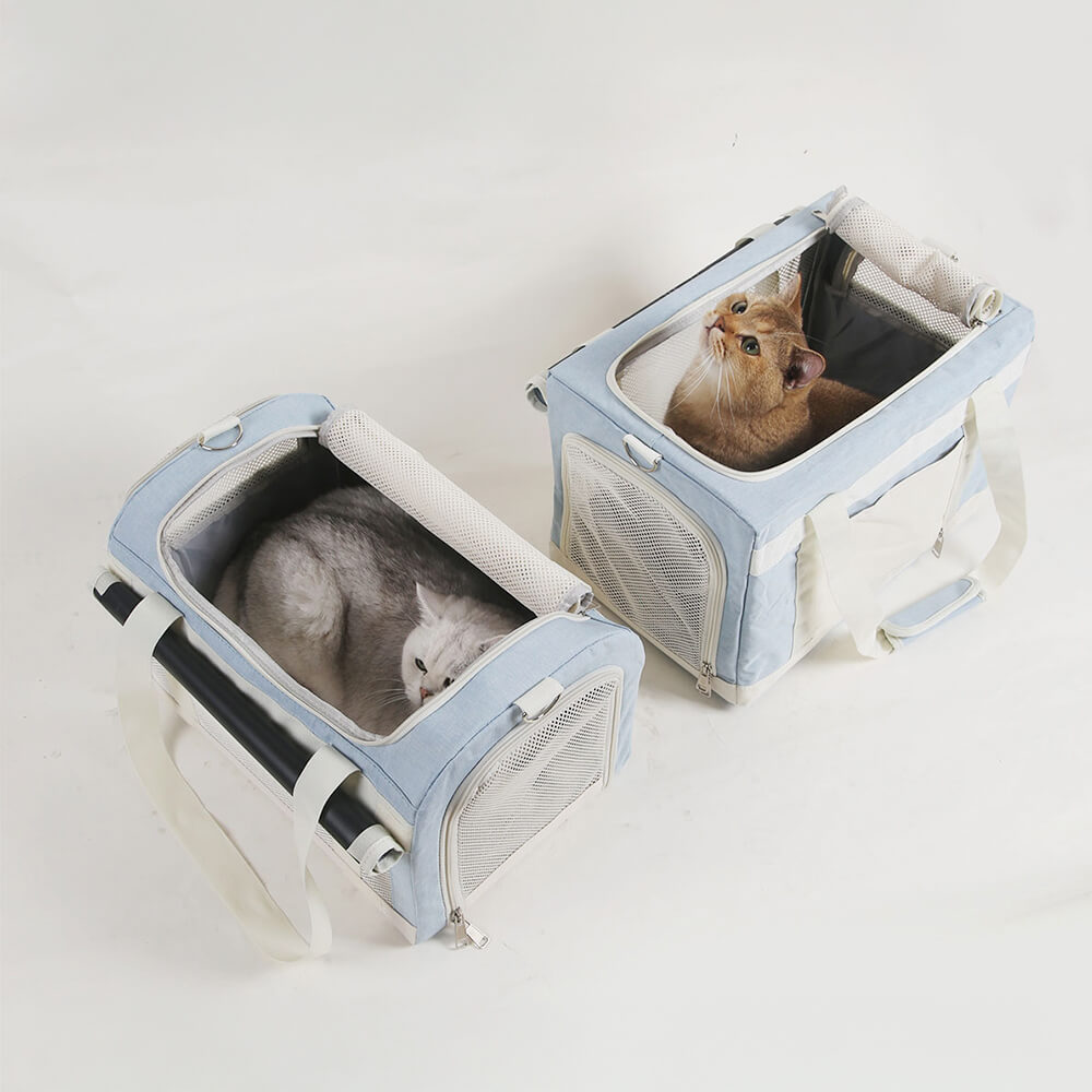 Double-Layer Rolling Multi-Cat Travel Carrier