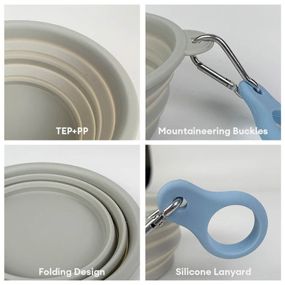 Foldable Silicone Dog Food and Water Bowl