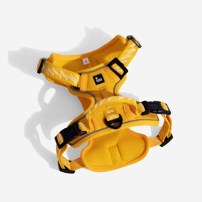 Reflective Adjustable Outdoor Dog Harness Yellow XS