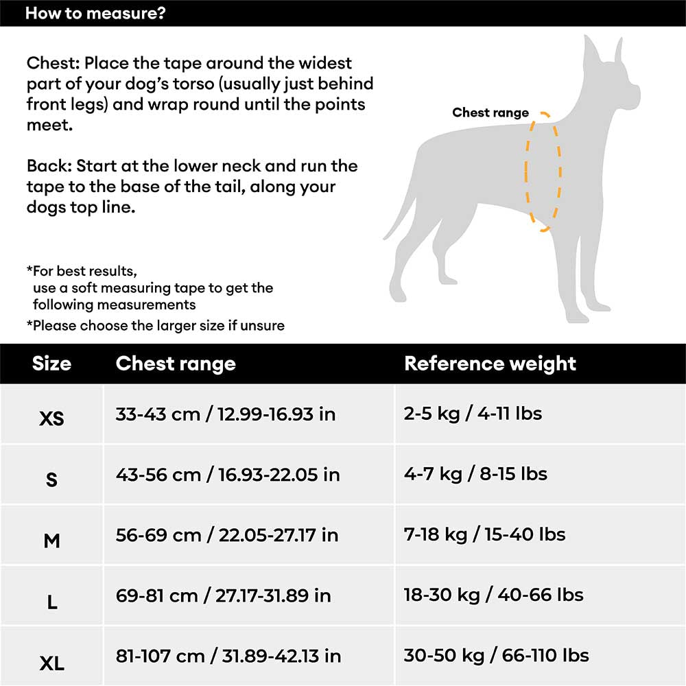 Reflective Adjustable Outdoor Dog Harness Orange XL