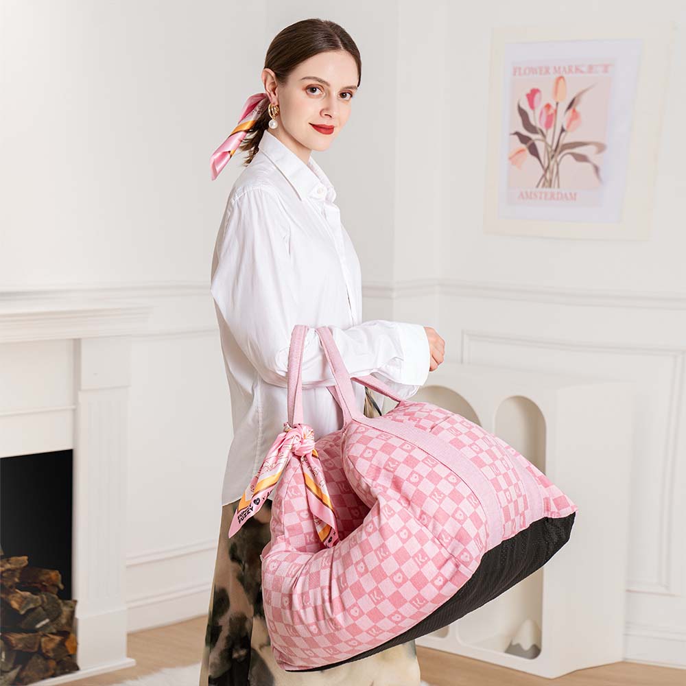 Large Travel Dog Car Seat Bed Dog Car Seat & Scarf Two Seat