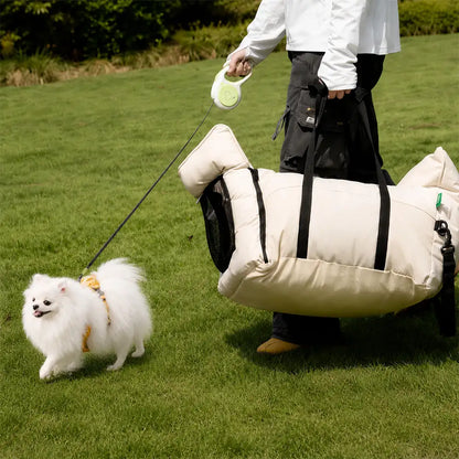 Expandable Waterproof Dog Car Seat Bed with Mesh Window