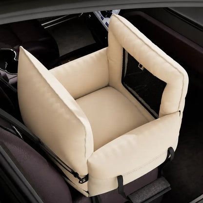 Expandable Waterproof Dog Car Seat Bed with Mesh Window