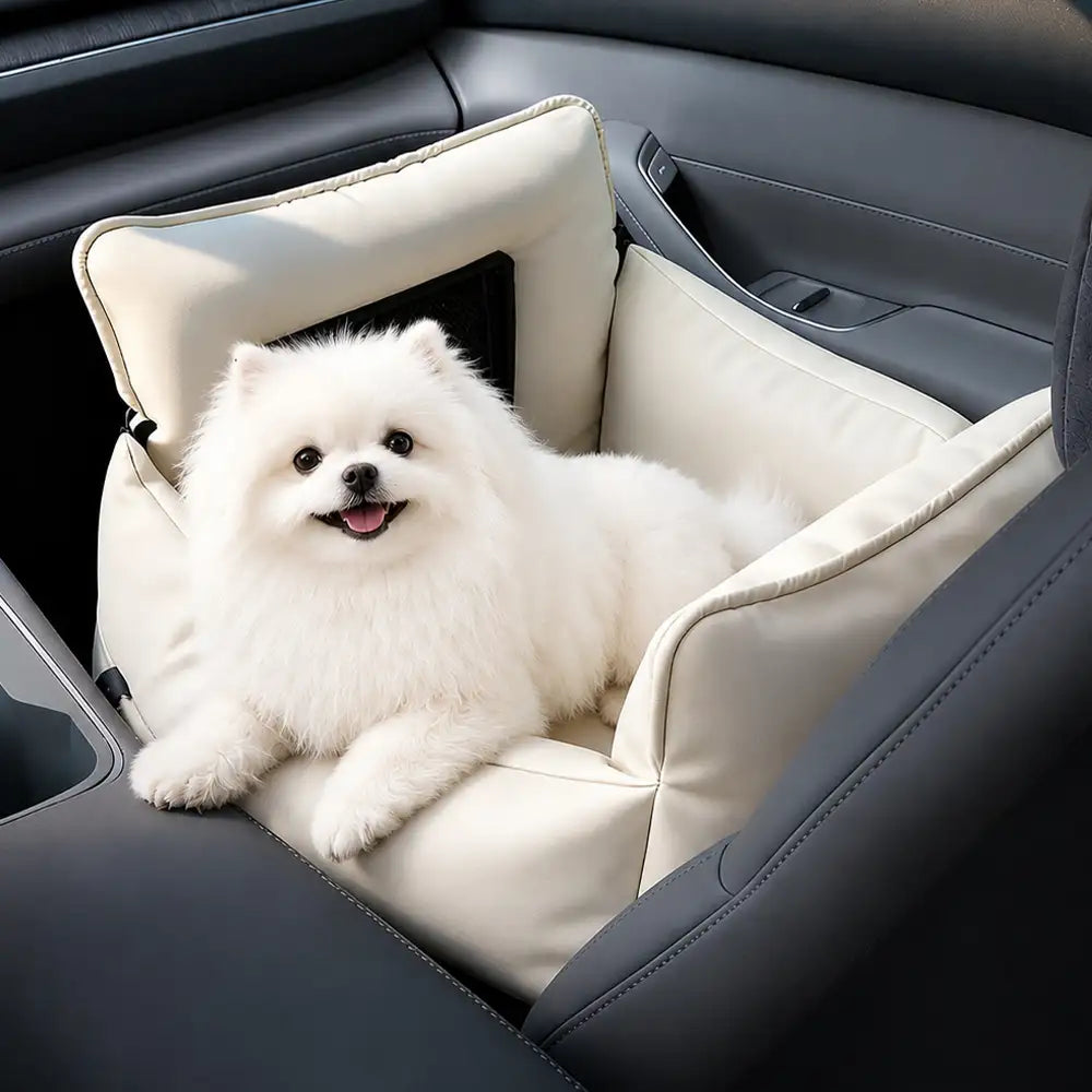 Expandable Waterproof Dog Car Seat Bed with Mesh Window
