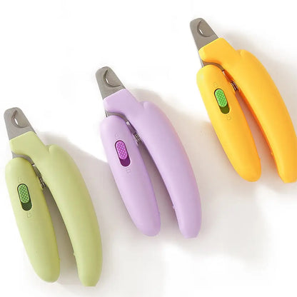 Banana-Shaped Dog Nail Clippers Yellow