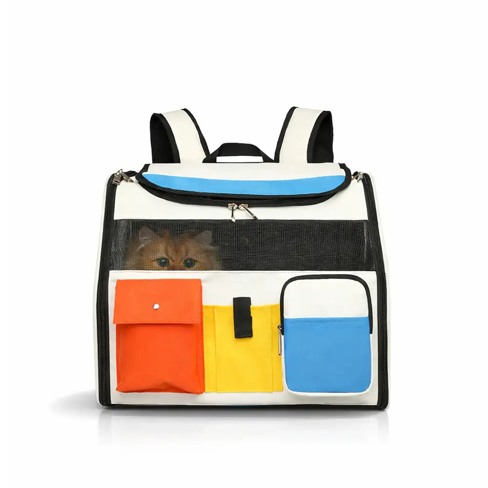 Rolling Pet Backpack Carrier with Detachable Trolley