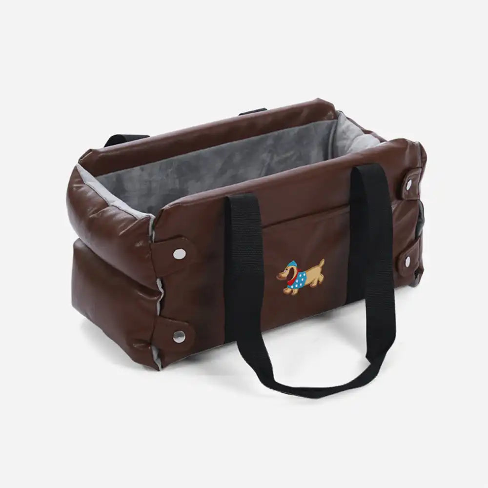 Waterproof Faux Leather Center Console Pet Car Seat