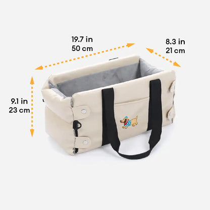 Waterproof Faux Leather Center Console Pet Car Seat