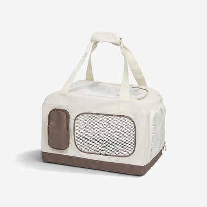 Double-Layer Foldable Cat Carrier with Trolley