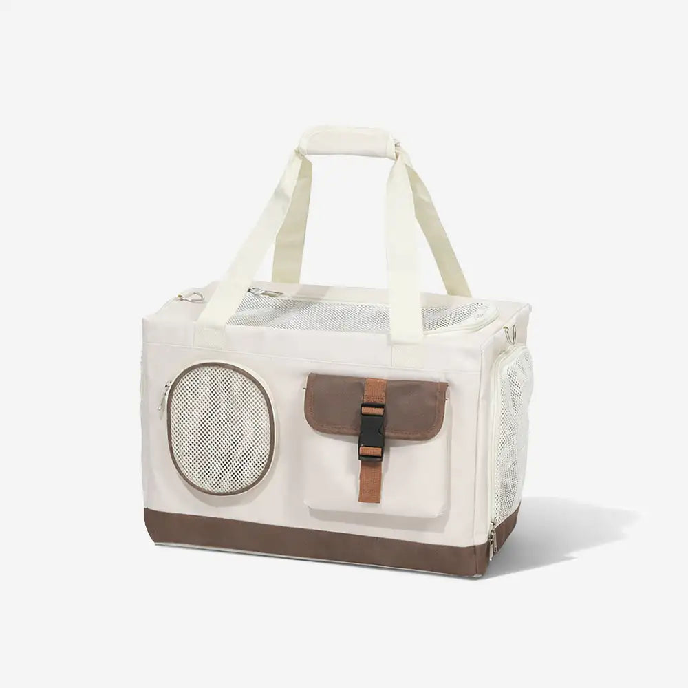 Double-Layer Foldable Cat Carrier with Trolley