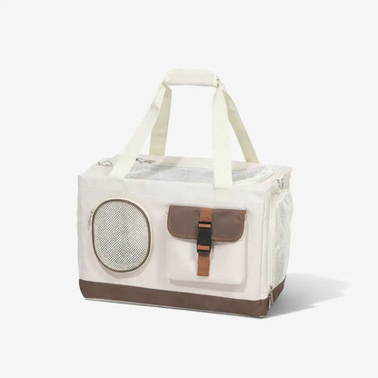Double-Layer Foldable Cat Carrier with Trolley