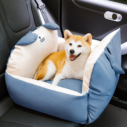 Bear Ear Bolster Dog Car Seat Bed