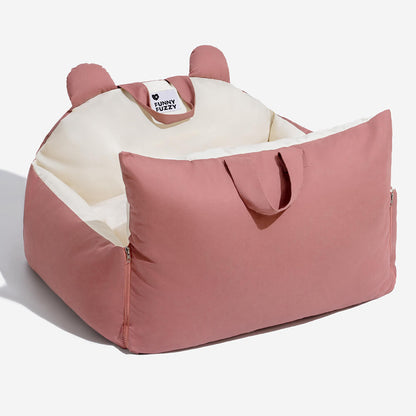 Bear Ear Bolster Dog Car Seat Bed